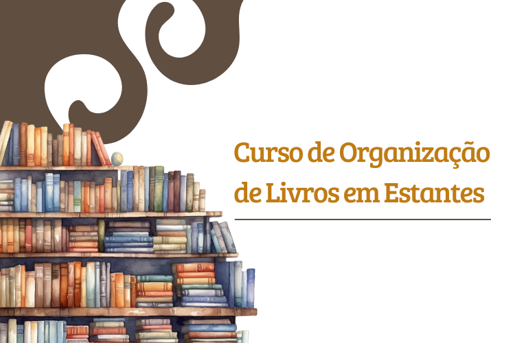 Organização de livros em estantes